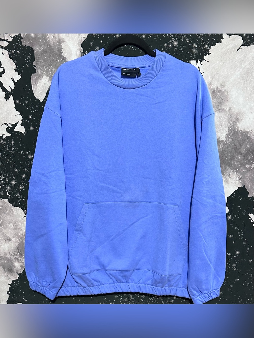 Asos Design Front Pocket Crewneck Sweatshirt